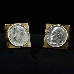 GENUINE 2006 & 2019 ROOSEVELT DIME CUFFLINKS - McZATDW1
